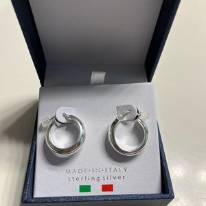 NEW AND NEVER WORN Luca Mara Sterling Silver Hoop Earrings